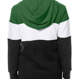 Women's New Era Milwaukee Bucks Tri-Color Full Zip Hooded Sweatshirt-back