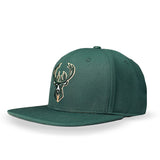 Pro Standard Script Tail Milwaukee Bucks Snapback Hat-angled left