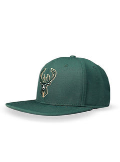 Pro Standard Script Tail Milwaukee Bucks Snapback Hat-angled left