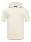 Pro Standard Neutral Cream Milwaukee Bucks Short Sleeve Hooded Sweatshirt-front 