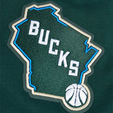 Pro Standard Green Milwaukee Bucks Short Sleeve Jacket-sleeve patch
