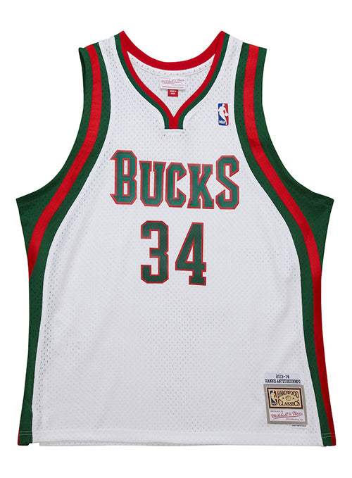 Mitchell & Ness HWC '13 Giannis Antetokounmpo Milwaukee Bucks Swingman Jersey-front