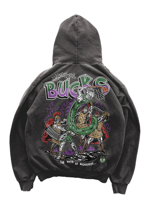 Warren Lotas Milwaukee Bucks in Six Myth of Milwaukee Hooded Sweatshirt-back