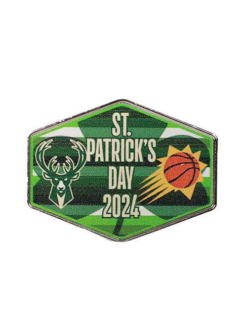Aminco St Patrick's Day 2024 Milwaukee Bucks Pin-Front