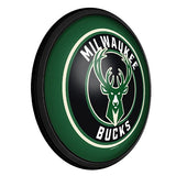 The Fan-Brand Milwaukee Bucks Round Slimline Lighted Wall Sign-side