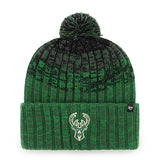 '47 Brand Milwaukee Bucks Cascade Pom Cuff Knit Hat-front