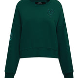 Women's Pro Standard Milwaukee Bucks Pine Neutral Crewneck Sweatshirt-front