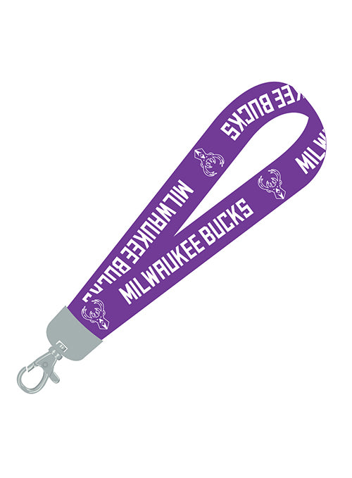 Pro Specialities Group Icon Purple Milwaukee Bucks Wristlet Lanyard