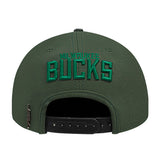 Pro Standard Fright Green Milwaukee Bucks 2-Tone Snapback Hat-back