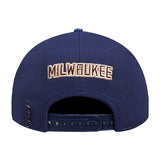 Pro Standard Script Milwaukee Bucks Snapback Hat-back