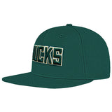 Pro Standard Wingspan Milwaukee Bucks Forest Wool Snapback Hat-angled left