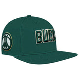 Pro Standard Wingspan Milwaukee Bucks Forest Wool Snapback Hat-angled right