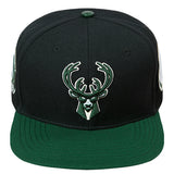 Pro Standard Retro Classic Milwaukee Bucks Snapback Hat-front