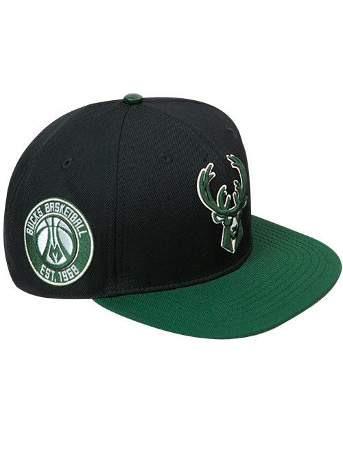 Pro Standard Retro Classic Milwaukee Bucks Snapback Hat-angled right