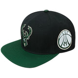 Pro Standard Retro Classic Milwaukee Bucks Snapback Hat-angled left