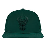 Pro Standard Triple Tonal Forest Milwaukee Bucks Snapback Hat-front