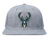 Pro Standard Classic Gray Icon Milwaukee Bucks Snapback Hat