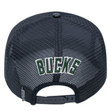 Pro Standard Classic Milwaukee Bucks Black Trucker Adjustable Hat-back