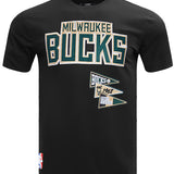 Pro Standard Pennants Black Milwaukee Bucks T-Shirt-front