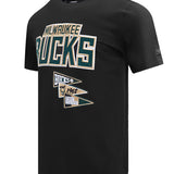 Pro Standard Pennants Black Milwaukee Bucks T-Shirt-angled front