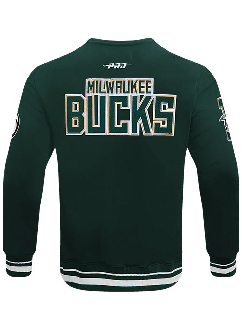 Pro Standard Pennants Milwaukee Bucks Crewneck Sweatshirt-back