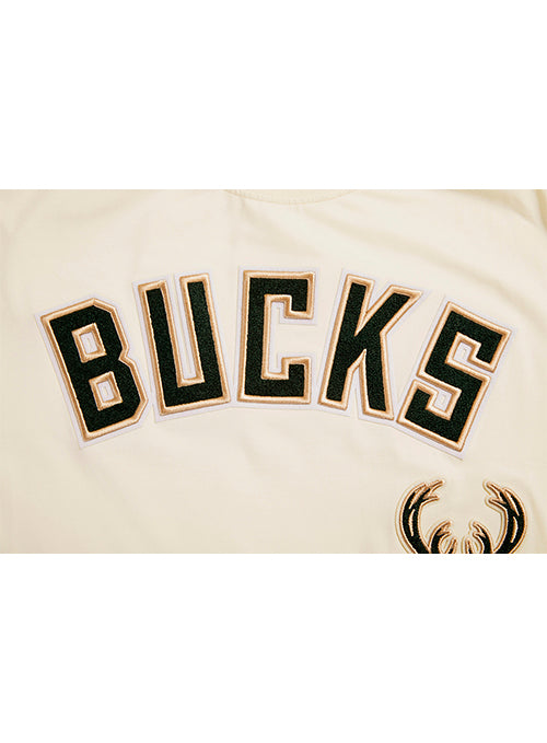 Pro Standard Retro Classic Stripes Milwaukee Bucks T-Shirt-chest
