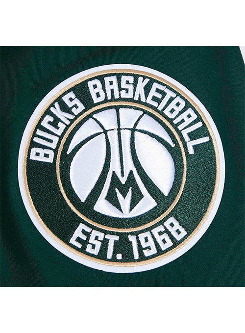 Pro Standard Classic Chenille Milwaukee Bucks Drop Hem T-Shirt-sleeve pacth 2