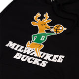 Mitchell & Ness HWC Reload 1 Milwaukee Bucks Hooded Sweatshirt-close up