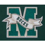 Women's Pro Standard Pennants Milwaukee Bucks Hooded Sweatshirt-chest