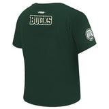 Women's Pro Standard Old English Milwaukee Bucks Slim Fit T-Shirt-back
