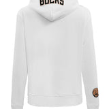 Women's Pro Standard Classic White Milwaukee Bucks Hooded Sweatshirt-back