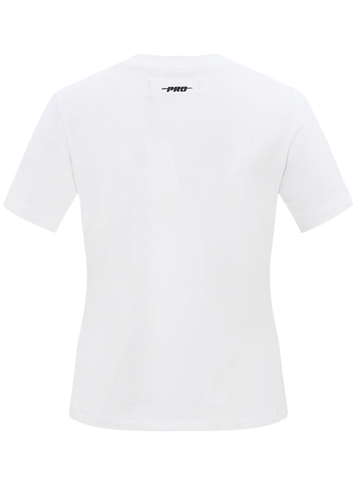 Women's Pro Standard Classic White Milwaukee Bucks Slim Fit T-Shirt-back