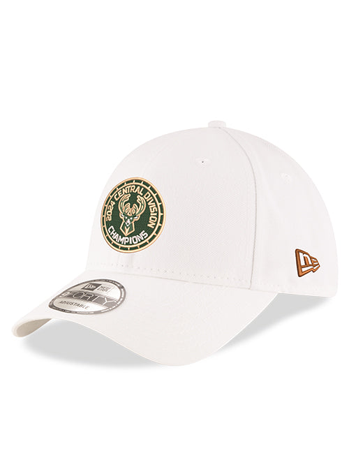 New Era 2024 Division Champs 9Forty Adjustable Milwaukee Bucks Hat-angled left