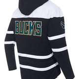 Pro Standard Classic Milwaukee Bucks Hockey Hooded Sweatshirt-angled back