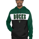 New Era Game Day Block Milwaukee Bucks Hooded Sweatshirt-model