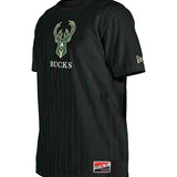 New Era Game Day Milwaukee Bucks Pinstripe T-Shirt-front