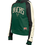 Women's New Era Throwback Milwaukee Bucks Pipe Hooded Sweatshirt