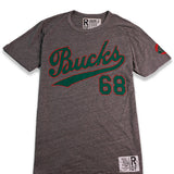 Bucks In Six x Roots Of Fight World Champs Script Milwaukee Bucks T-Shirt-front