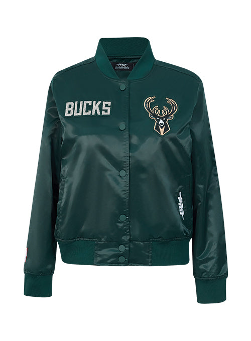 Women's Pro Standard Game Day Milwaukee Bucks Satin Jacket-front