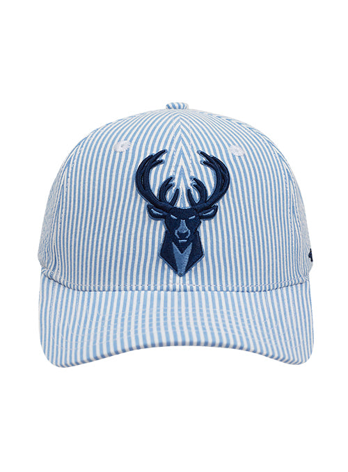 Pro Standard Seersucker Milwaukee Bucks Adjustable Dad Hat-front