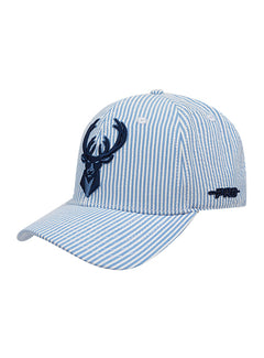 Pro Standard Seersucker Milwaukee Bucks Adjustable Dad Hat-left