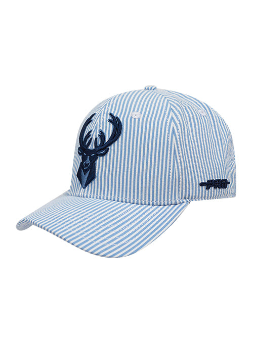 Pro Standard Seersucker Milwaukee Bucks Adjustable Dad Hat-left