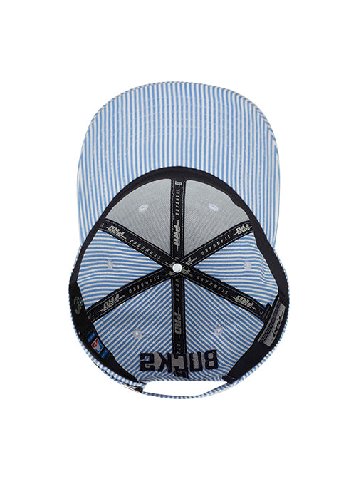 Pro Standard Seersucker Milwaukee Bucks Adjustable Dad Hat-UV