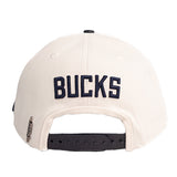 Pro Standard Seersucker Milwaukee Bucks Pinch Front Snapback Hat-back