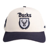 Pro Standard Seersucker Milwaukee Bucks Pinch Front Snapback Hat-front