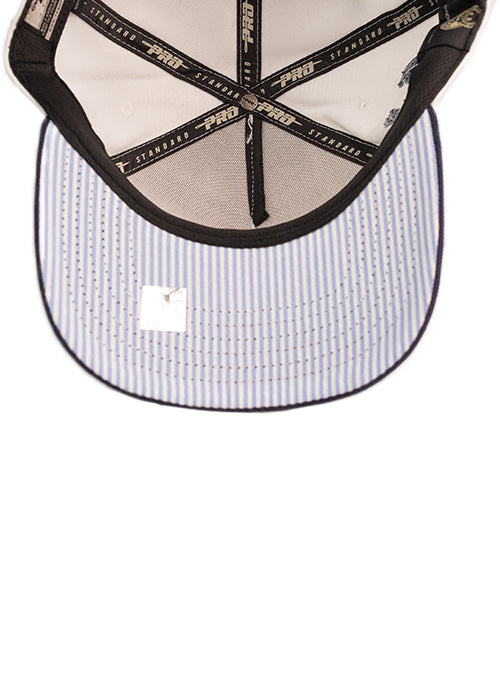 Pro Standard Seersucker Milwaukee Bucks Pinch Front Snapback Hat-UV