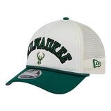 Youth New Era 9Forty Chrome Milwaukee Bucks Snapback Hat-left