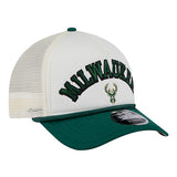 Youth New Era 9Forty Chrome Milwaukee Bucks Snapback Hat-right