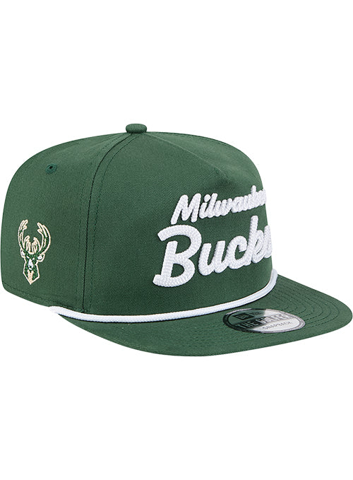 New Era Golfer Green Milwaukee Bucks Snapback Hat-right