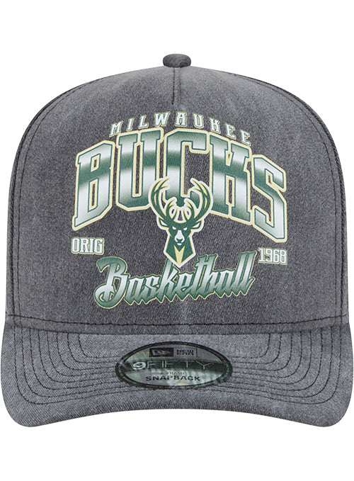 New Era Washed Golfer Milwaukee Bucks Adjustable Hat-front